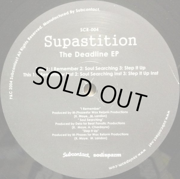 画像1: SUPASTITION / THE  DEADLINE EP (1)