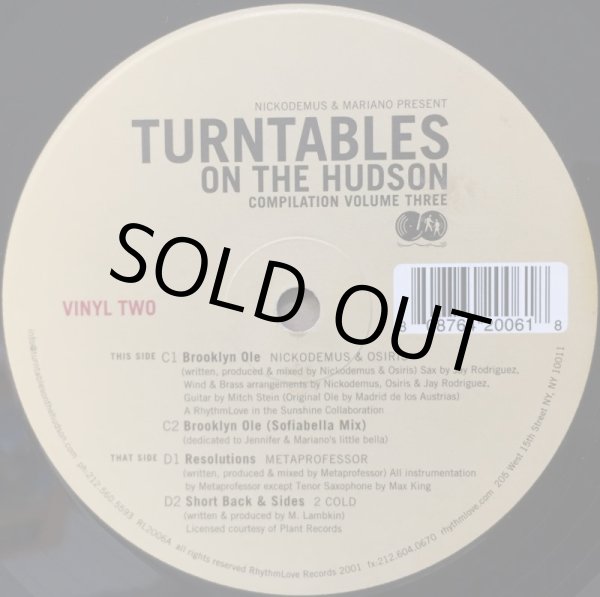 画像1: V.A. / TURNTABLES ON THE HUDSON COMPILATION VOLUME THREE VINYL TWO (1)