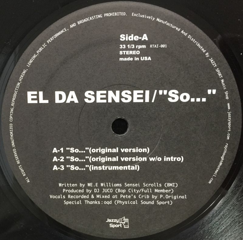 EL DA SENSEI ・ ARTIFACTS / SO... ・ IT'S GETTIN' HOT REMIX