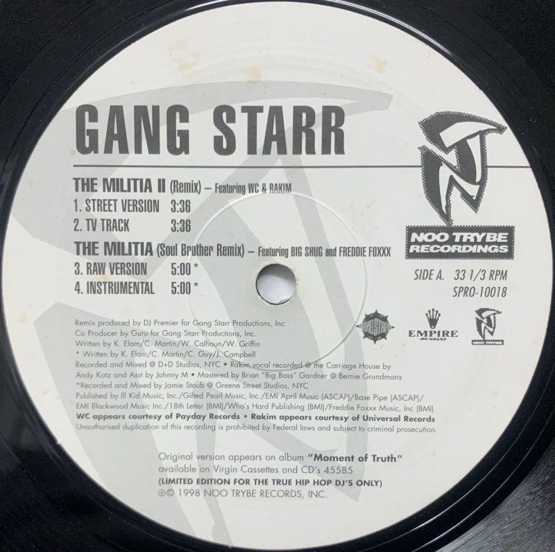 vinylGang Starr - The Militia